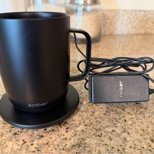 Ember Black Temperature-Control Mug with Charging Coaster